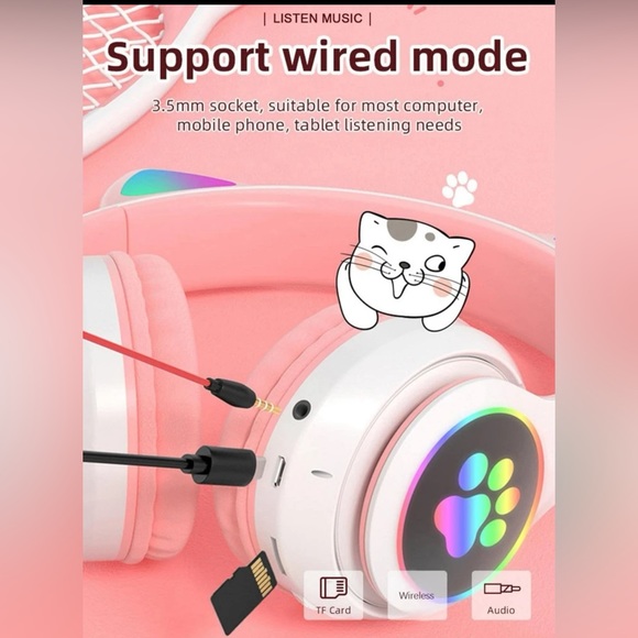 New Cat Ear Wireless Headphones - Picture 9 of 11